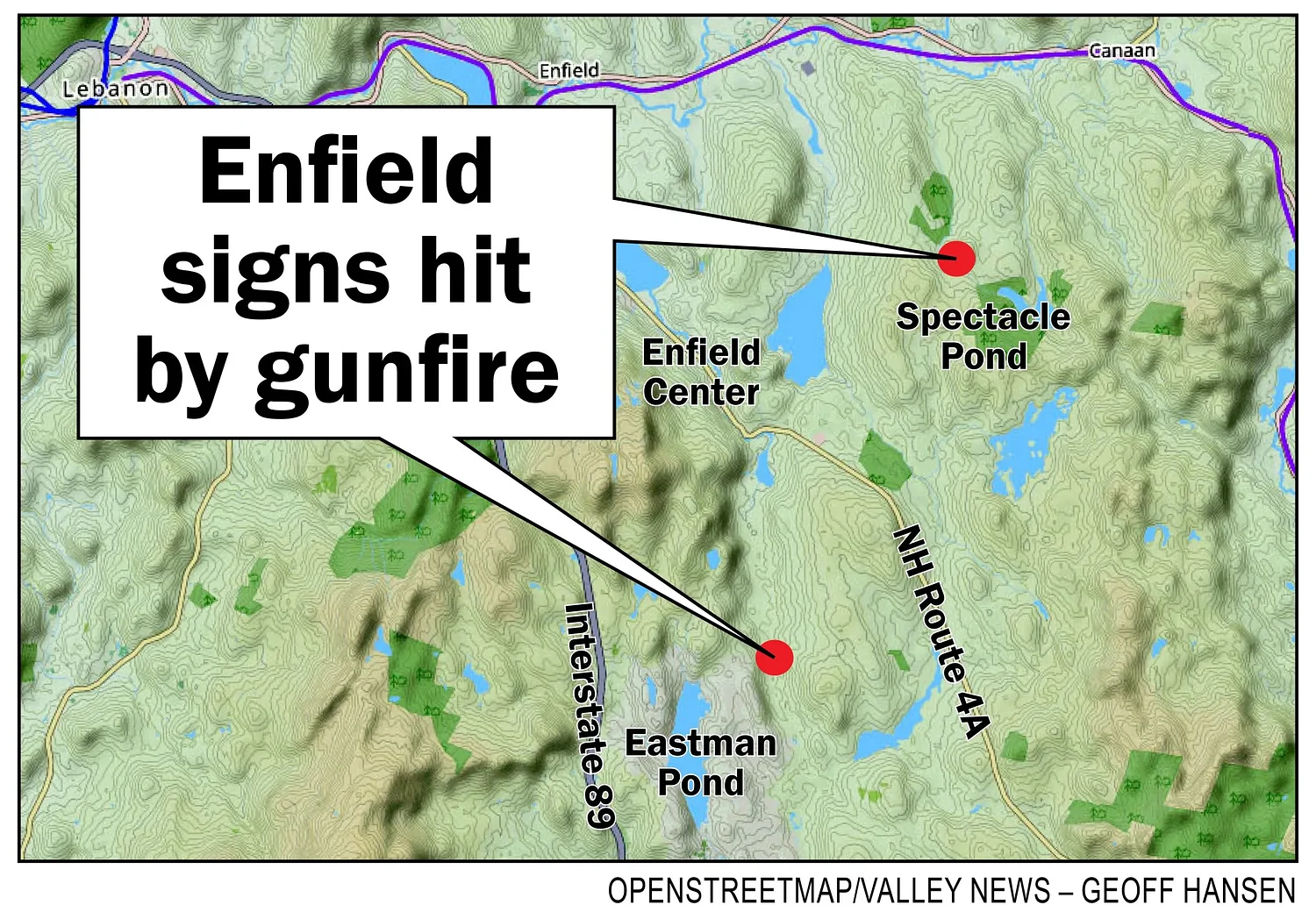 Enfield Police seek help in road sign vandalism case involving gunfire