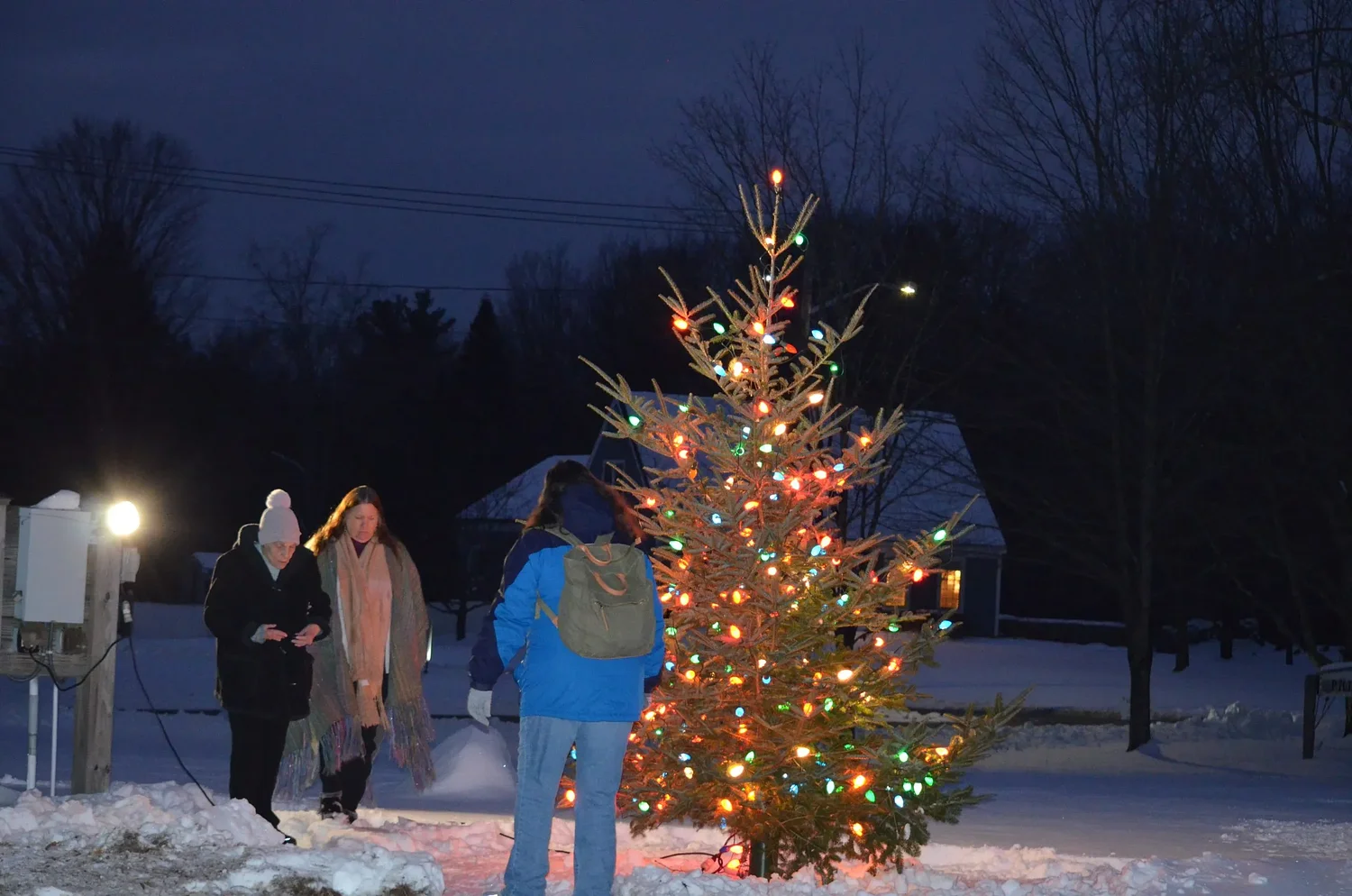 Memory Tree lighting held in Phillipston