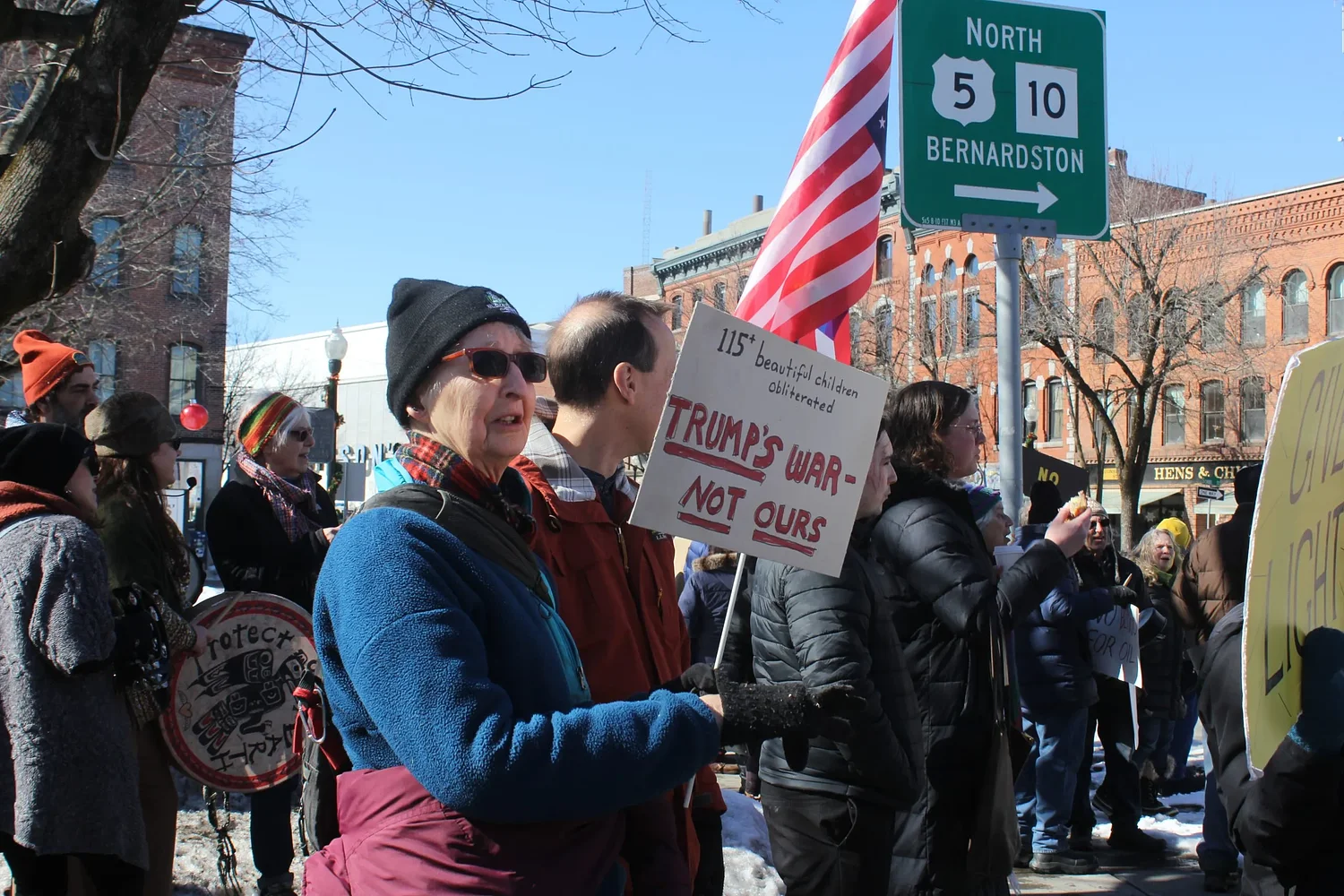 'We're out here saying no war': Greenfield protesters push back against airstrikes in Iran