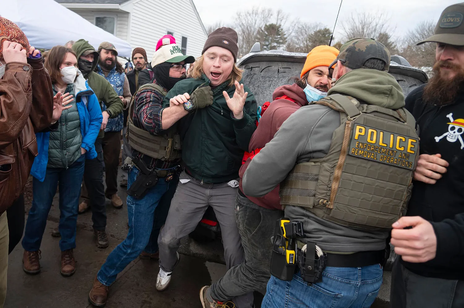 ICE agents take man in custody in Vermont after hourslong standoff as protesters gathered