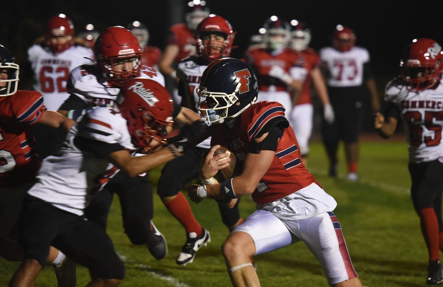 H.S. Roundup: Frontier football cruises past Commerce in home opener