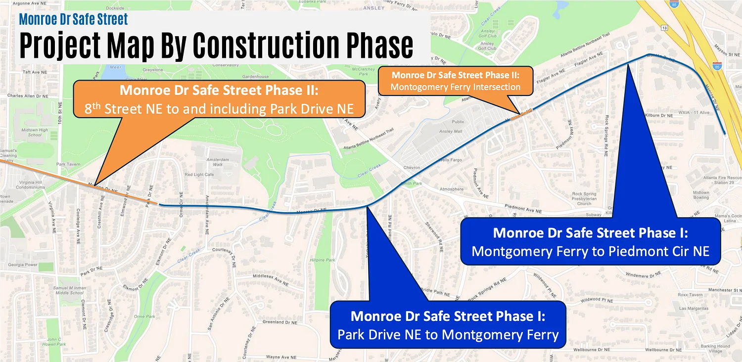 Atlanta breaks ground on $18.5M Monroe Drive project as neighbors raise traffic concerns