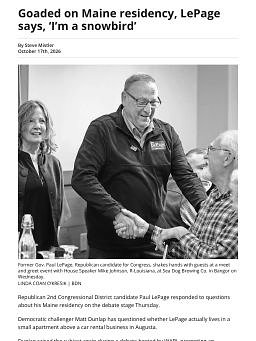 Goaded on Maine residency, LePage says, ‘I’m a snowbird’