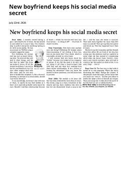 New boyfriend keeps his social media secret