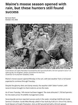 Maine’s moose season opened with rain, but these hunters still found success