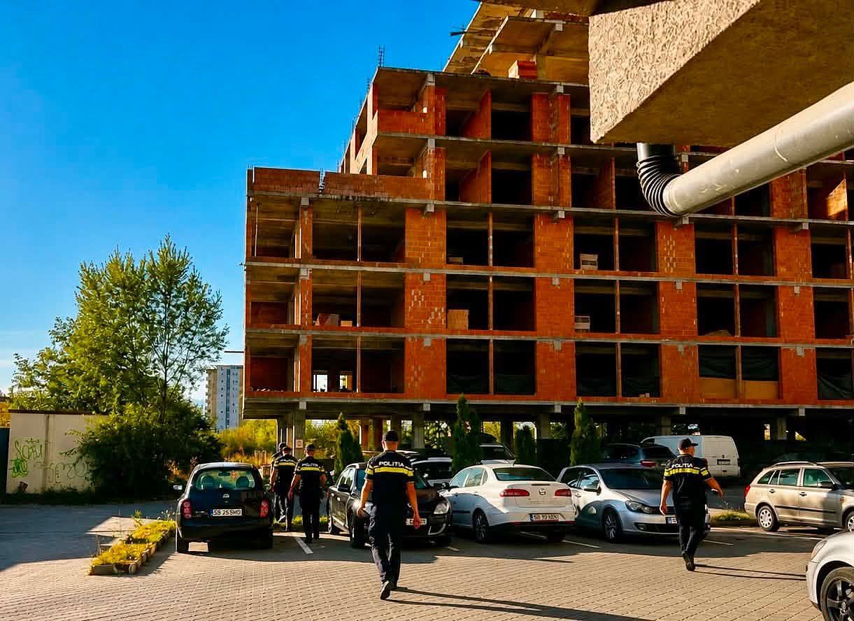 Aproape 40 de muncitori străini cazați într-un bloc „la roșu” din Șelimbăr: Poliția, Imigrările și ITM-ul au descins la fața locului / video foto exclusiv