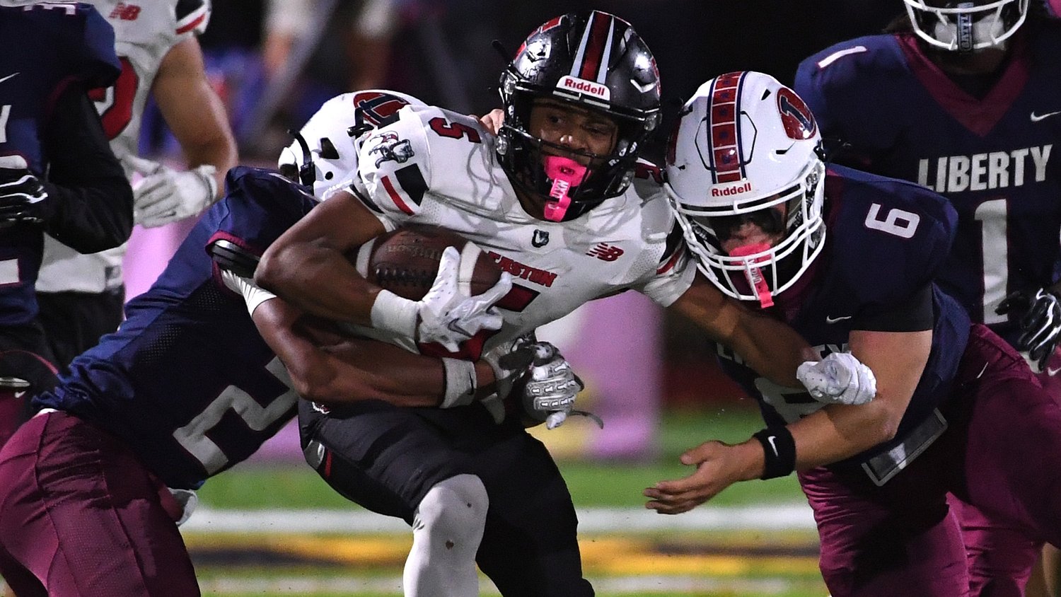 Easton football overwhelms Liberty behind Brown and Fideen
