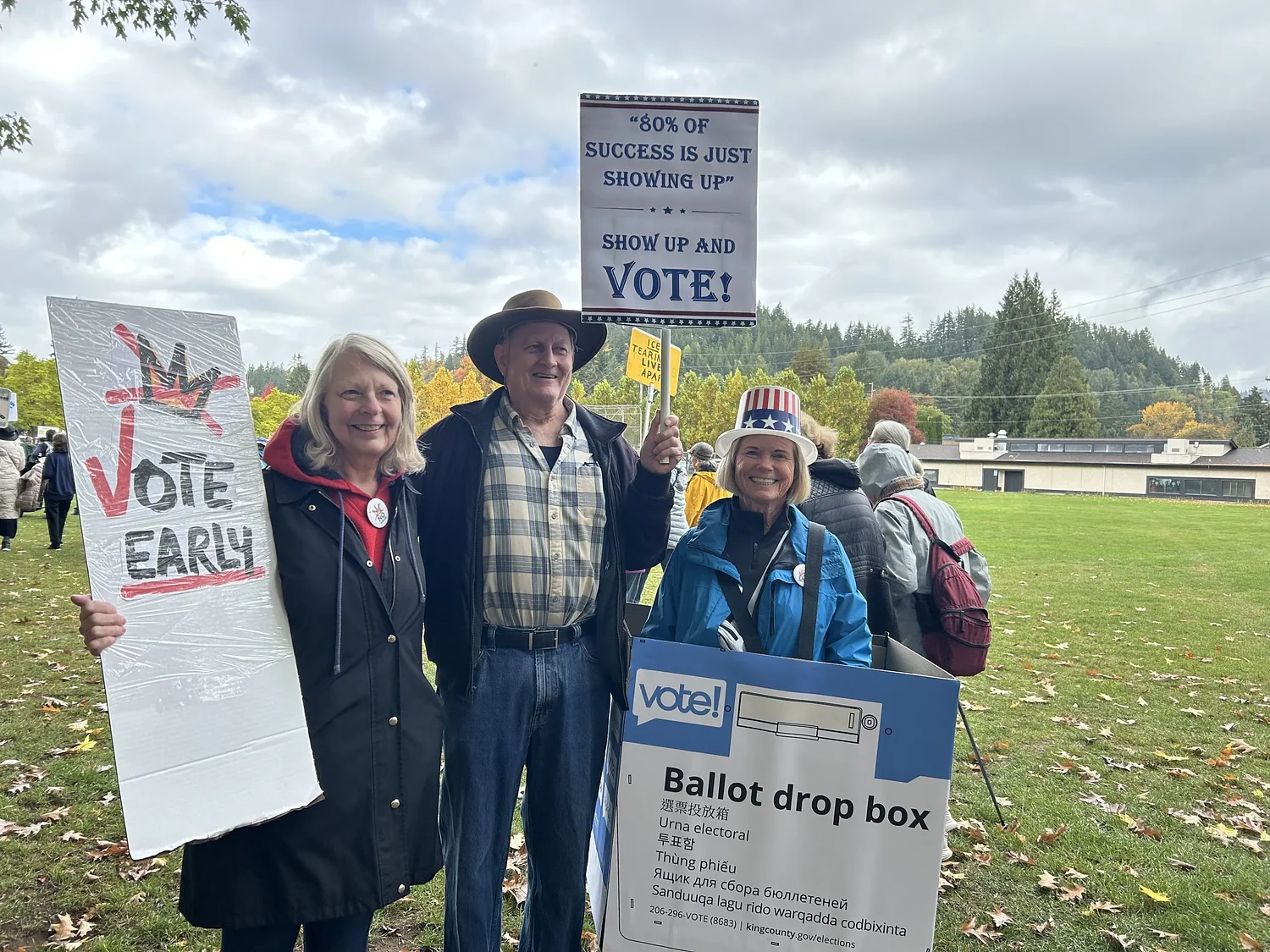 No Kings march calls on voters to get ballots in early