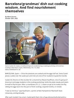 Barcelona‘grandmas’ dish out cooking wisdom. And find nourishment themselves