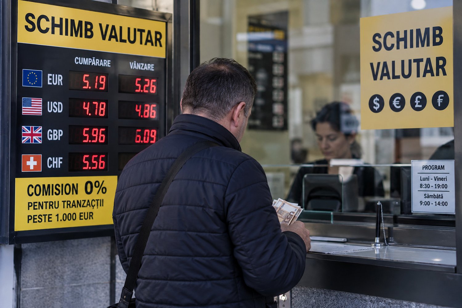 Euro a atins un nou maxim istoric în fața leului: curs record anunțat de BNR