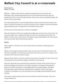 Belfast City Council is at a crossroads
