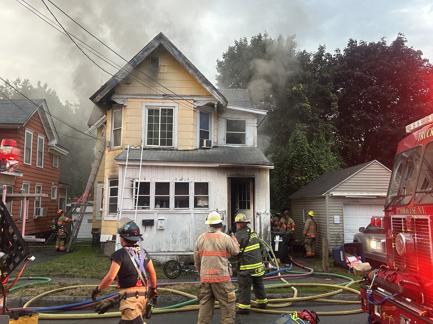 Eight people displaced by house fire on West Side of Syracuse