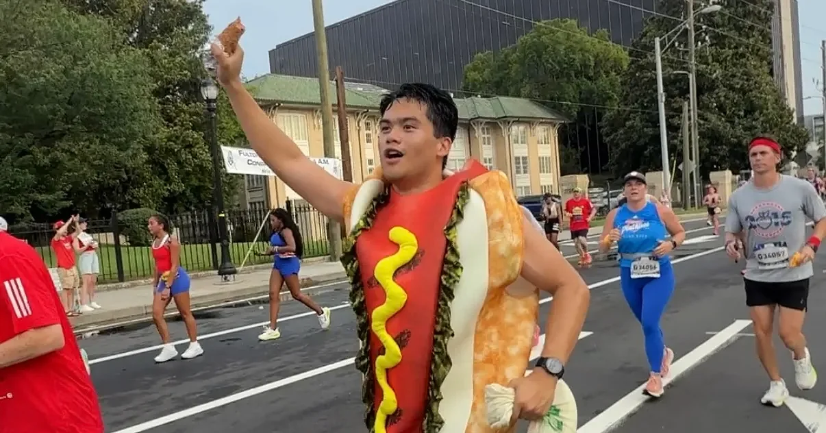A runner's 2026 Peachtree Road Race hot dog challenge could become an annual tradition