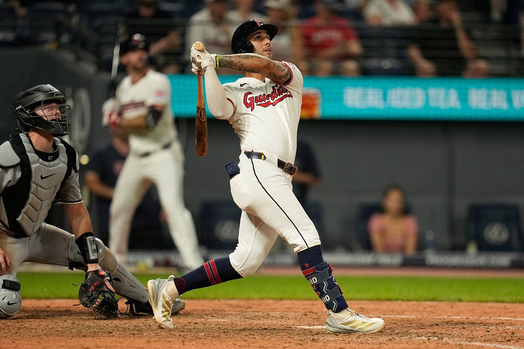 Brayan Rocchio’s moment of joy carries a message home to earthquake-ravaged Venezuela after Guardians’ walk-off win