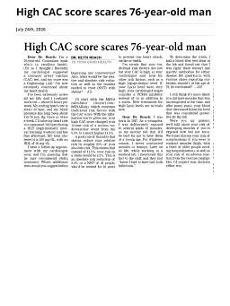 High CAC score scares 76-year-old man