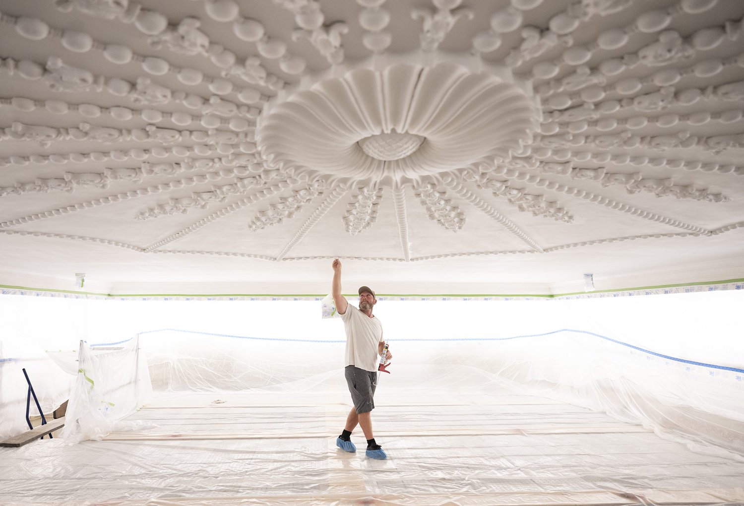 Northampton church renovates historic ceiling after 124-year-old medallion falls