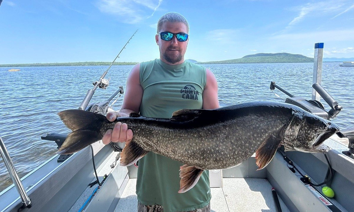 Monster lake trout caught on Moosehead Lake  