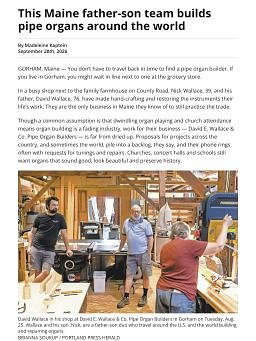 This Maine father-son team builds pipe organs around the world