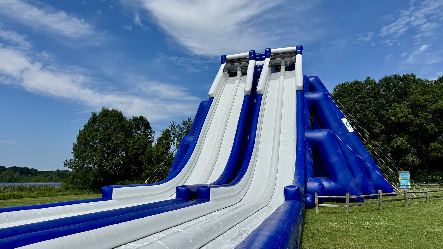 Towering 290-foot long ‘Quadzilla’ water slide debuts at Detroit area beach