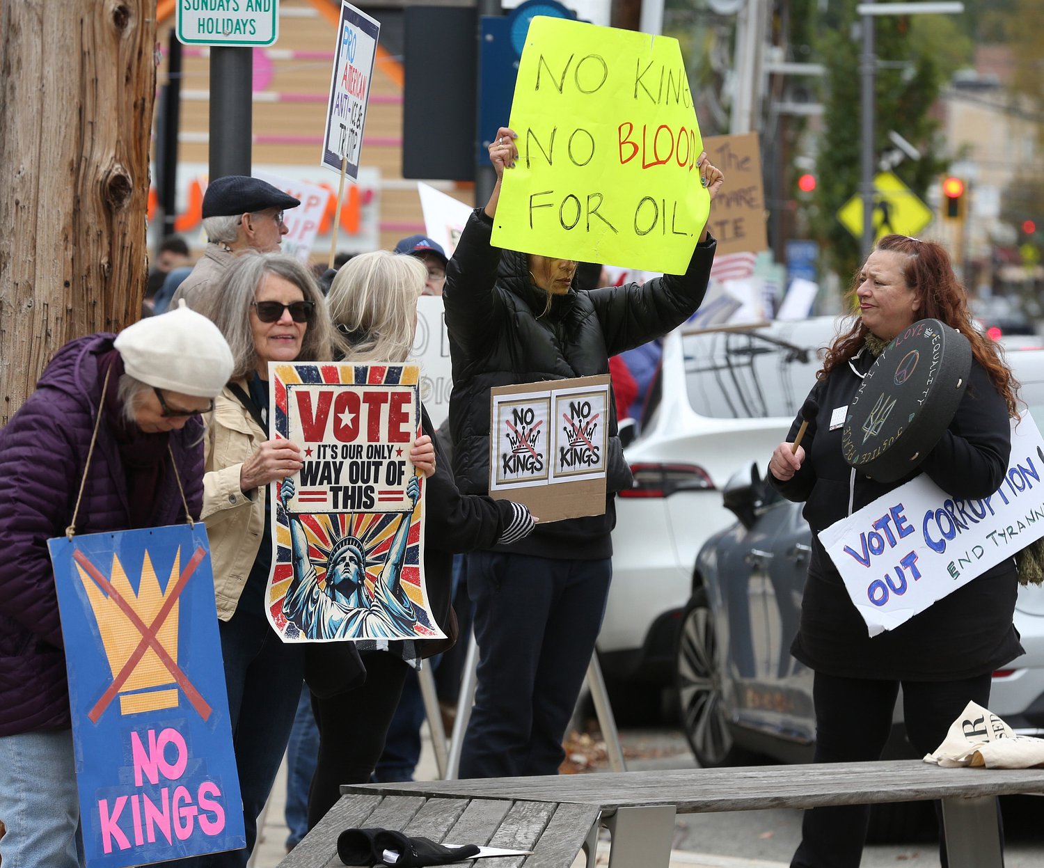 ‘No Kings’ protesters rally across N.J., urging voters to cast ballots early