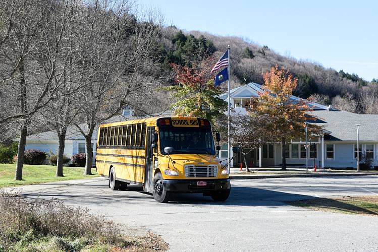 School bus crashes in Pomfret, no students on board