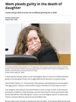 Mom pleads guilty in the death of daughter