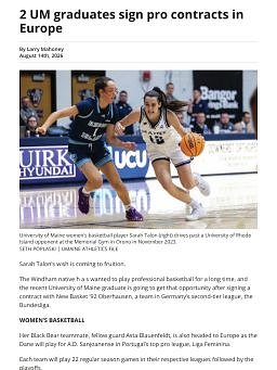2 UM graduates sign pro contracts in Europe