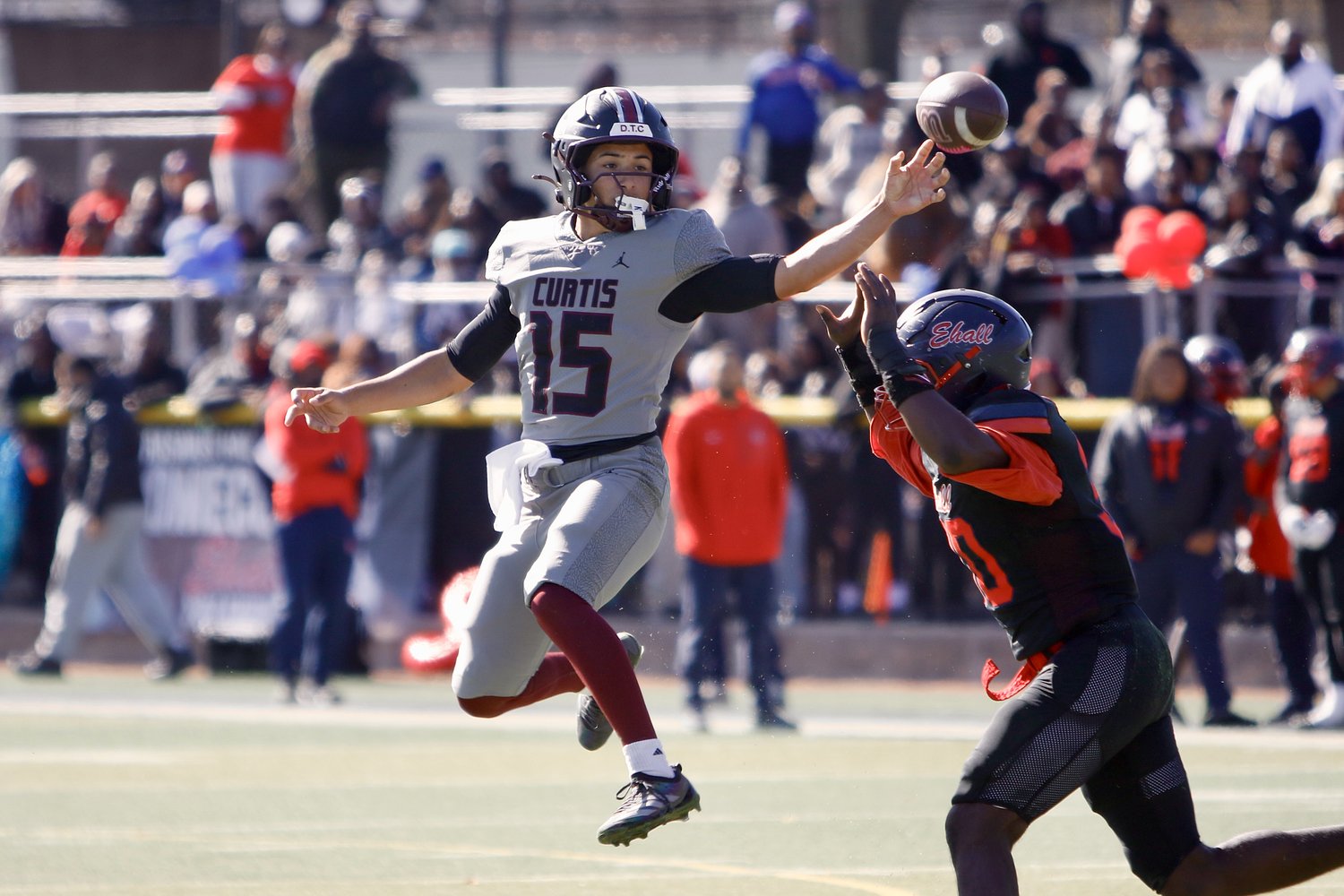 Curtis varsity football falls to Erasmus Hall in meeting between PSAL 4A powers (photos)