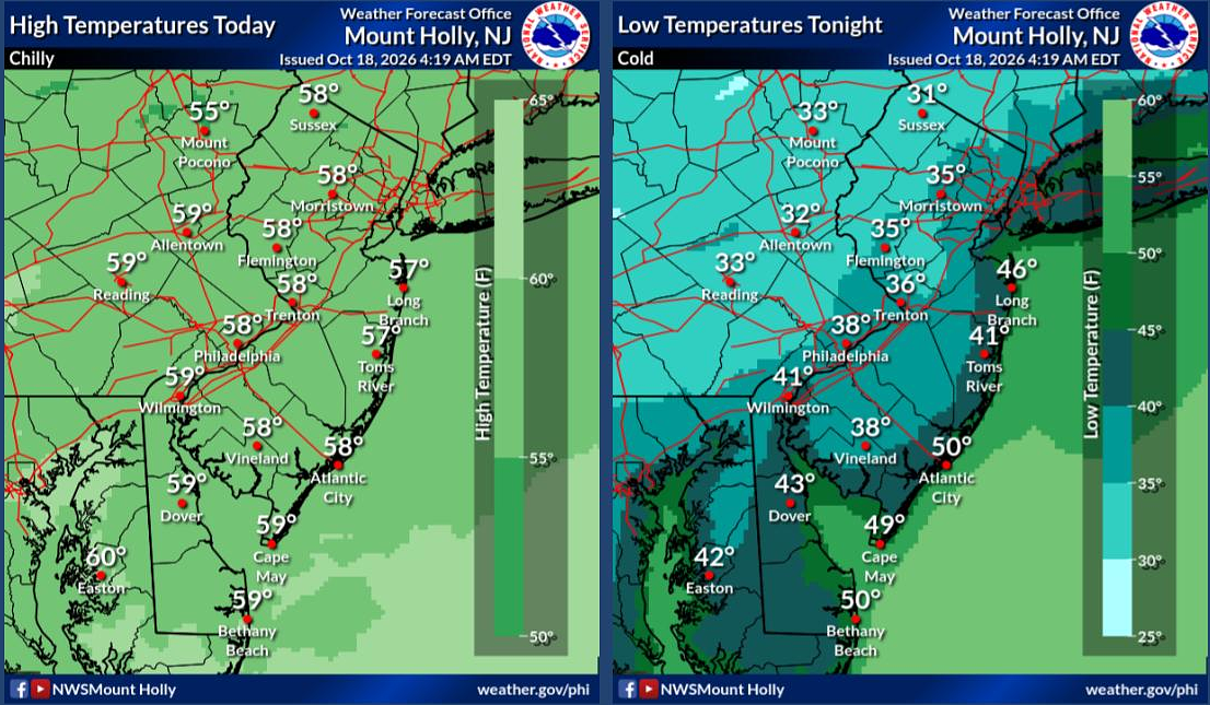 N.J. weather: Freeze warnings grip state as developing nor’easter threatens coast