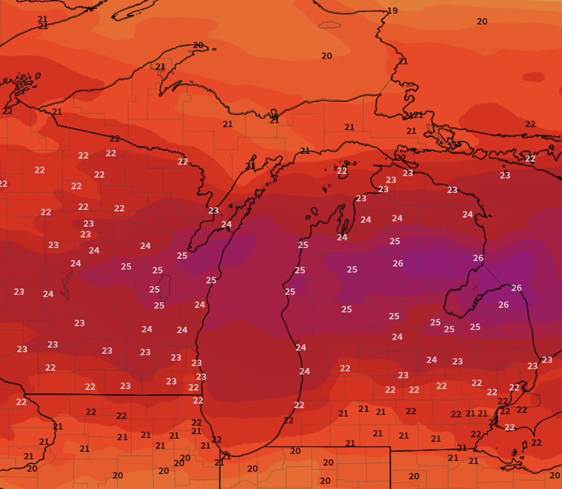 Very rare ‘Heat Burst’ from high in sky making this hot spell quite strange for Michigan