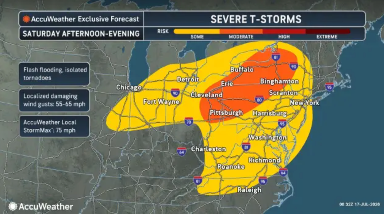N.J. weather: Severe thunderstorms to bring threat of flash floods, high winds, tornadoes Saturday