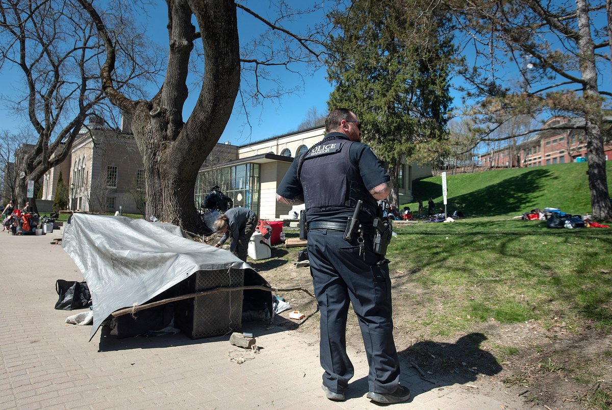 Police patrol of homeless camp at Bangor park cost less than expected