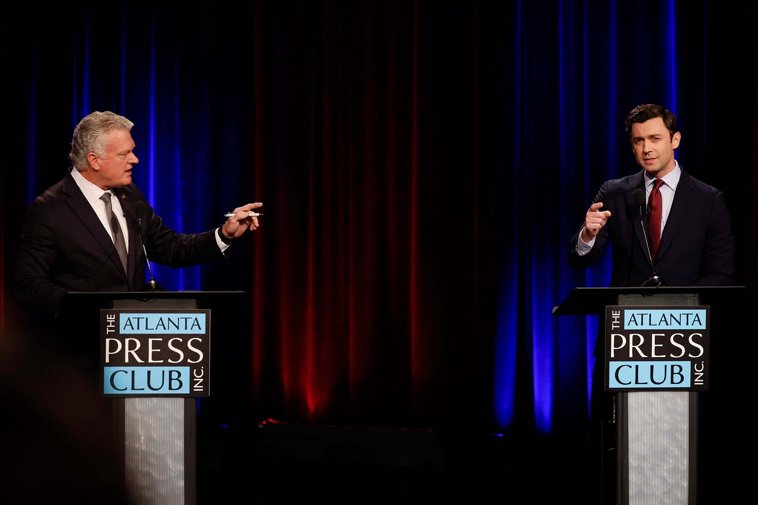 Rep. Mike Collins ducks question about white nationalist influencer son-in-law at Senate debate