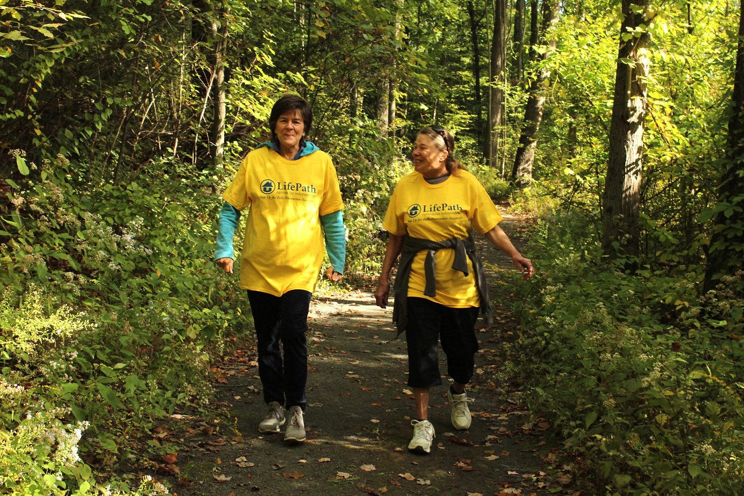 LifePath staff members get their steps in during Falls Prevention Awareness Week