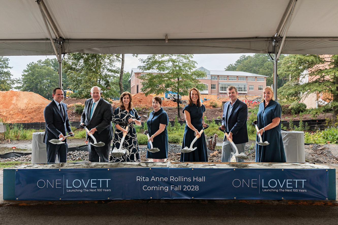 The Lovett School breaks bround on new campus hub, Rita Anne Rollins Hall 