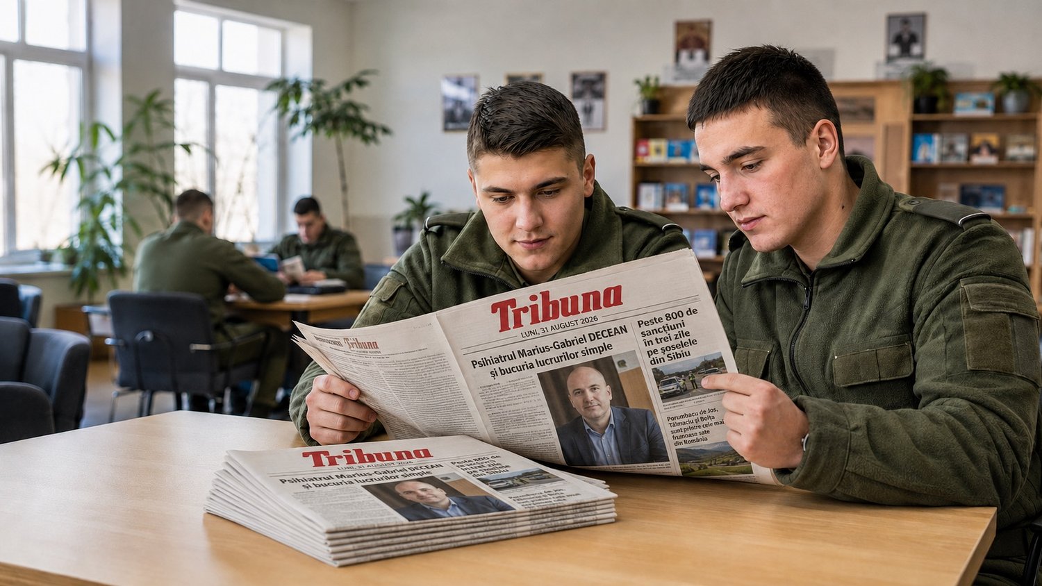 Ziare pentru militari: AFT Sibiu s-a abonat la Tribuna