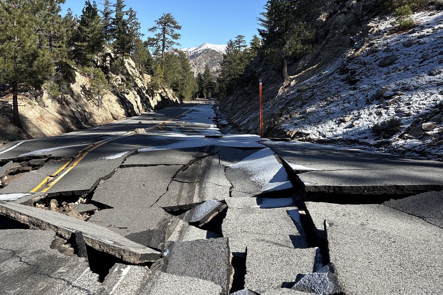 An already destroyed Calif. highway prepares for El Niño