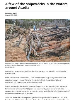 A few of the shipwrecks in the waters around Acadia
