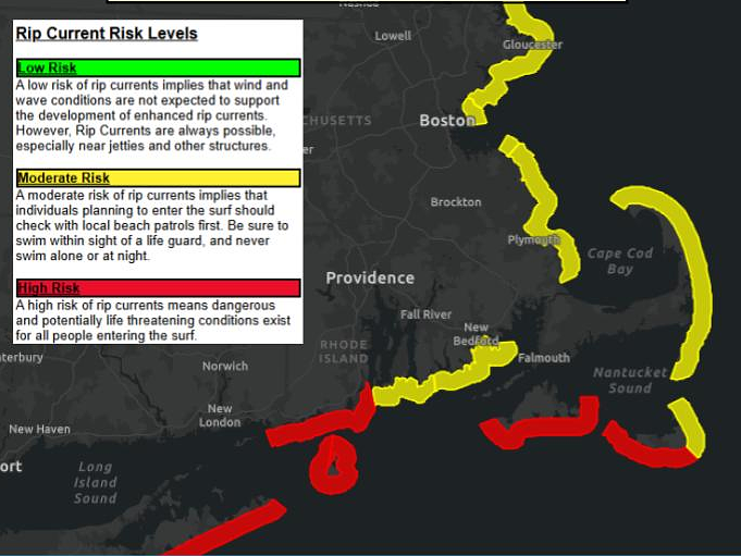 Dangerous rip currents expected Tuesday as Massachusetts weather improves