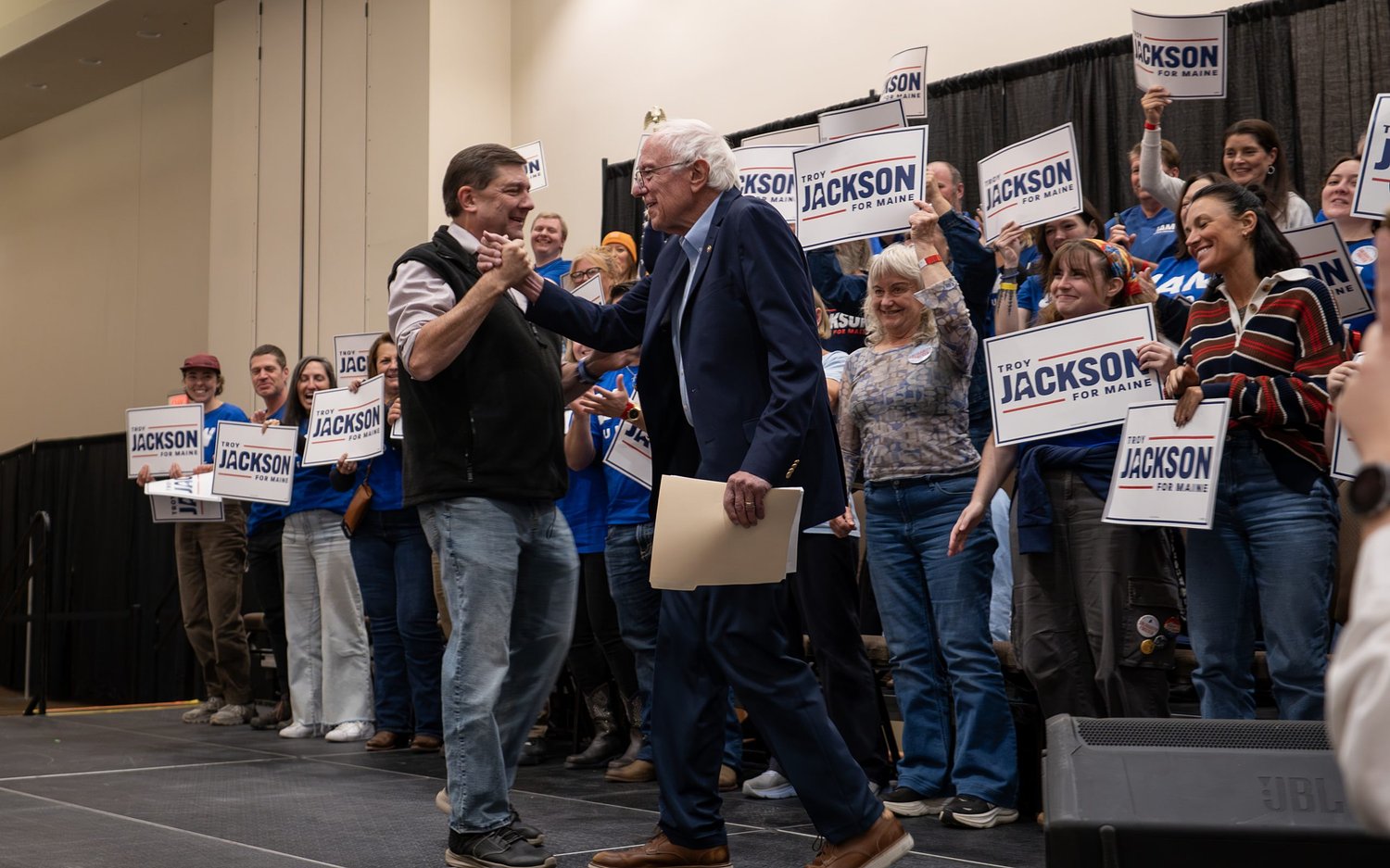 Bernie Sanders rallies with Troy Jackson in Bangor as Senate race tightens