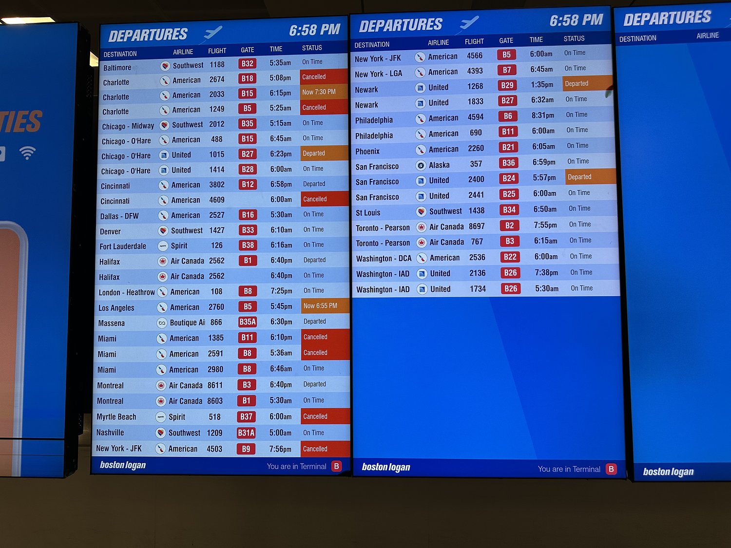 Ground delay issued at Boston Logan Airport Sunday afternoon during nor’easter