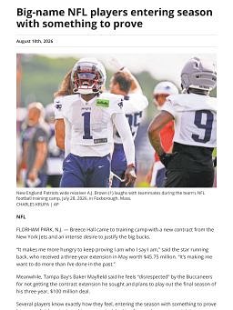 Big-name NFL players entering season with something to prove