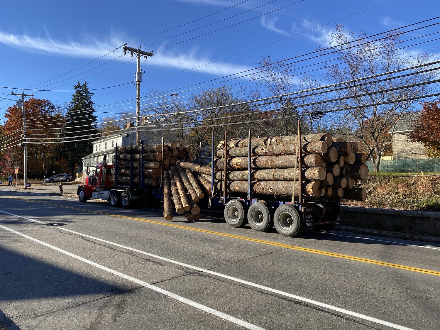 Driver of truck in Concord log spill cited for speeding