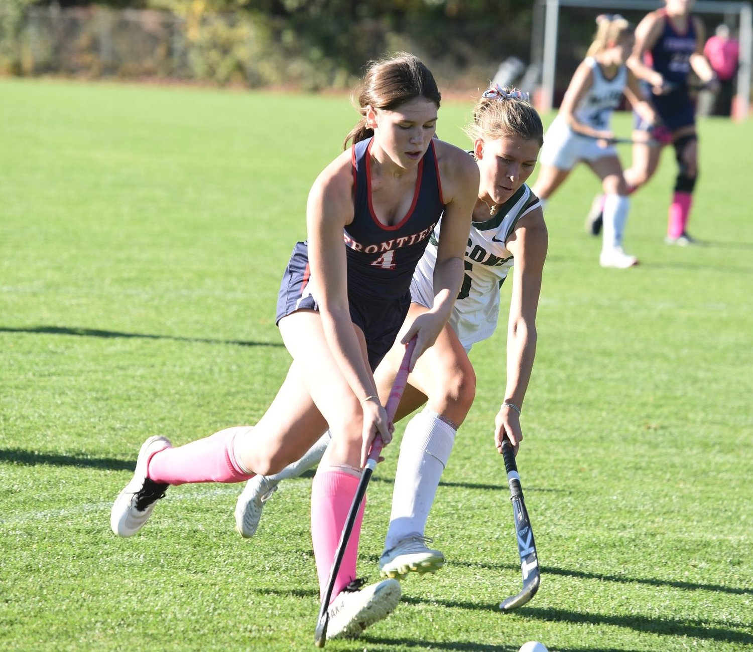 Frontier field hockey shuts out Minnechaug in final home game