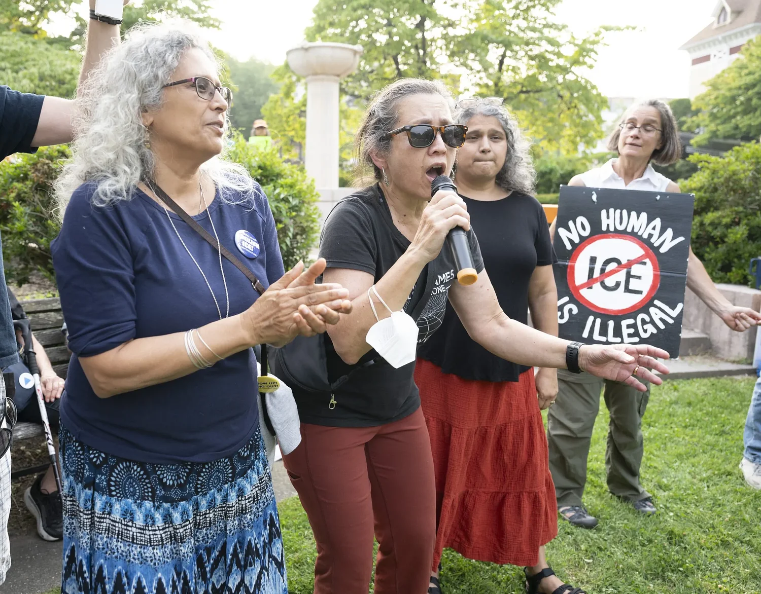 Hundreds rally in Amherst calling for ICE abolition after recent fatal encounters
