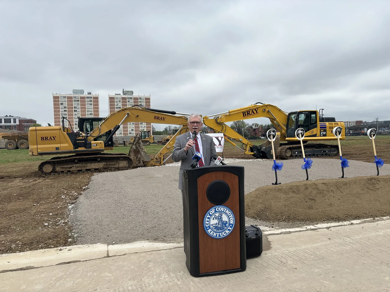 Covington breaks ground on mixed-use development at former IRS site