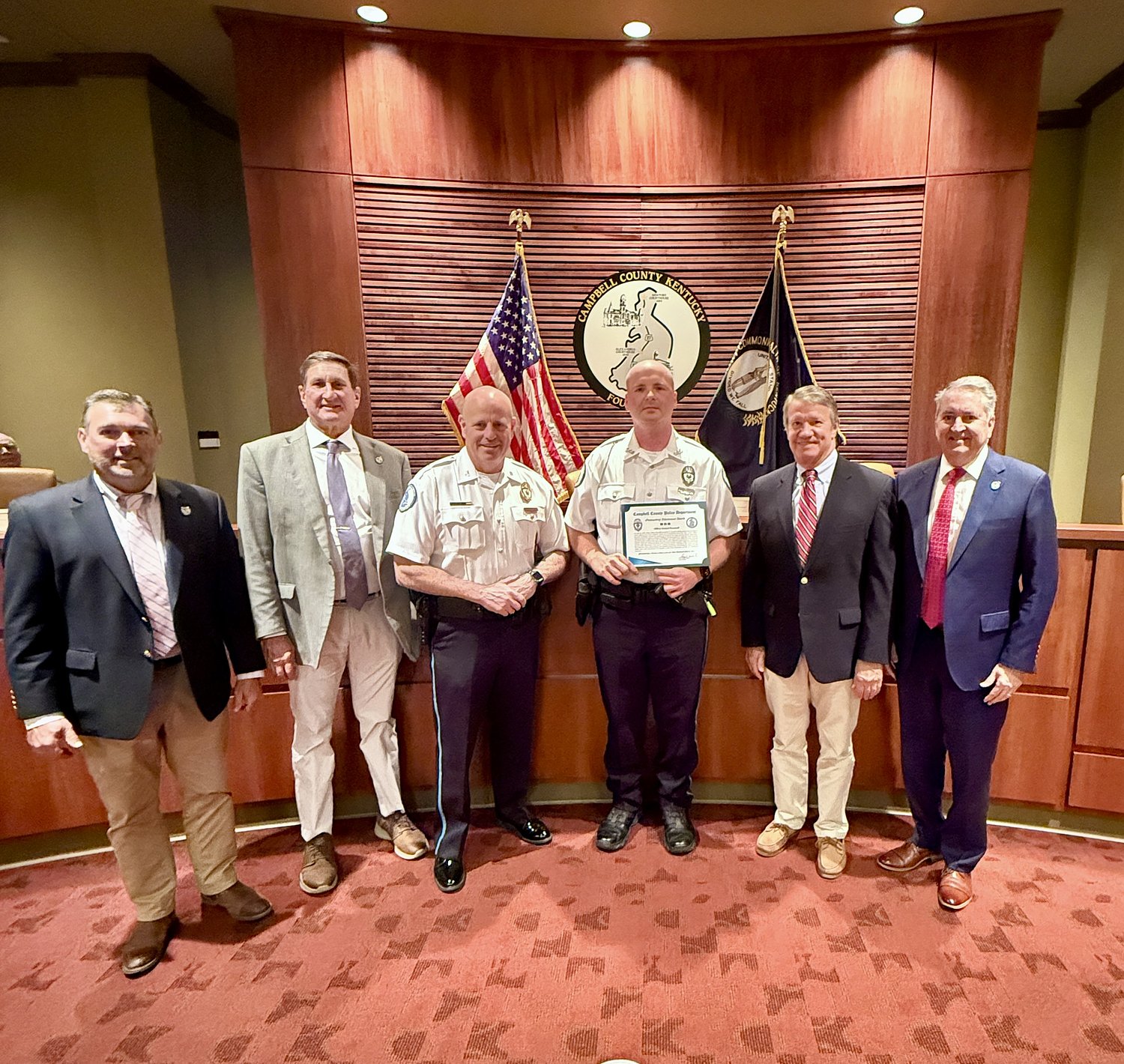 Campbell County honors officer whose quick actions helped save a life