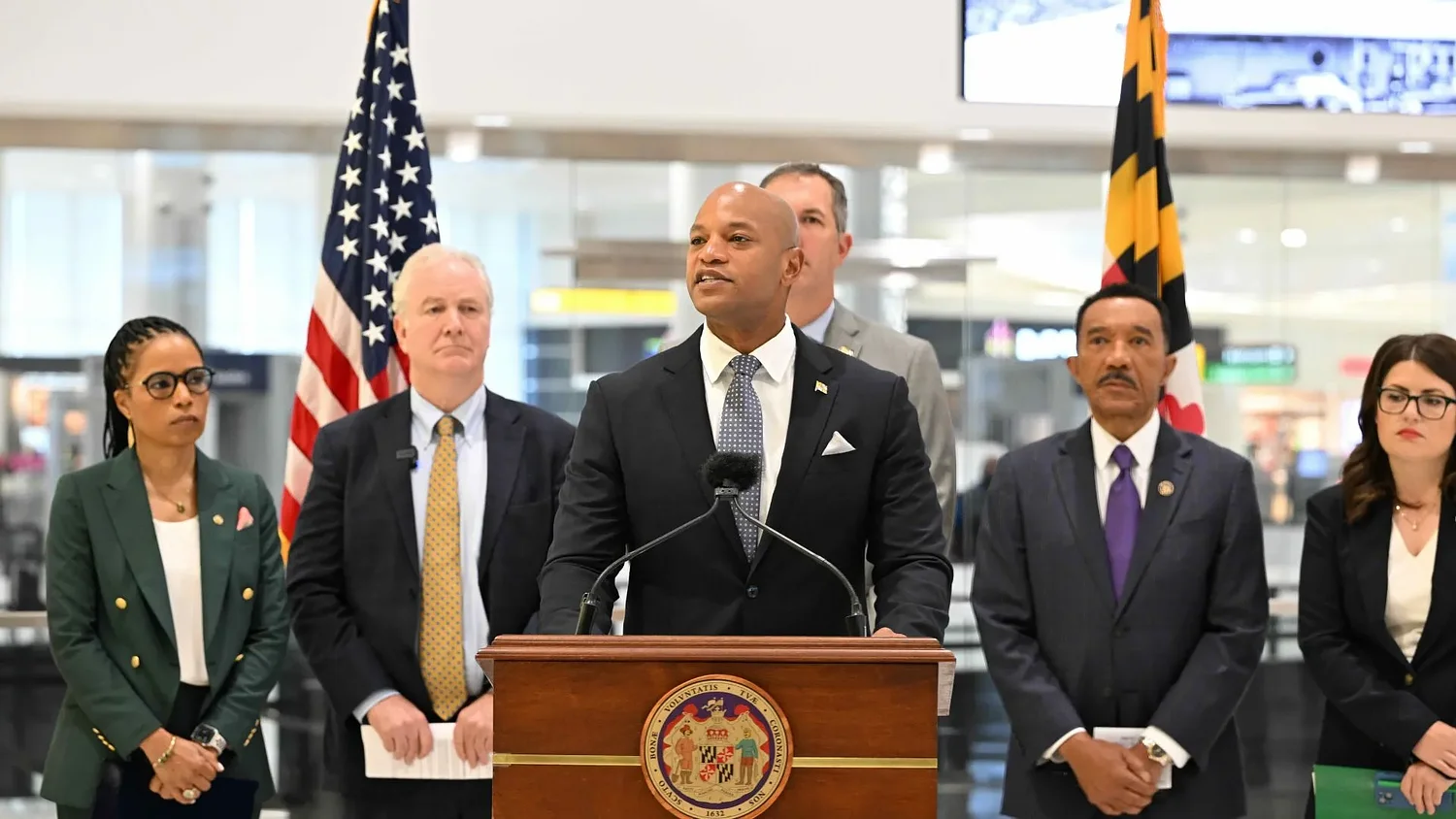 Maryland leaders spotlight federal shutdown’s toll on airport workers
