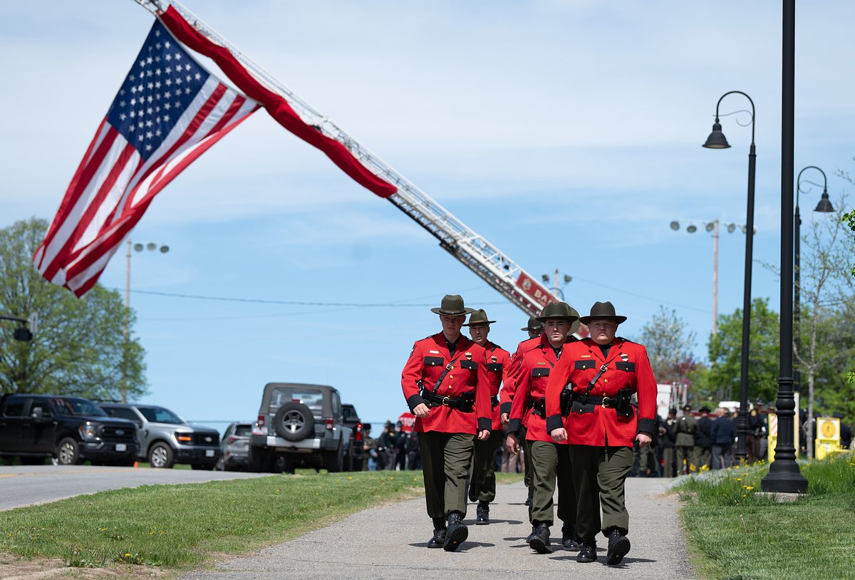 Watch: Game warden killed in plane crash is being honored in Bangor ceremony