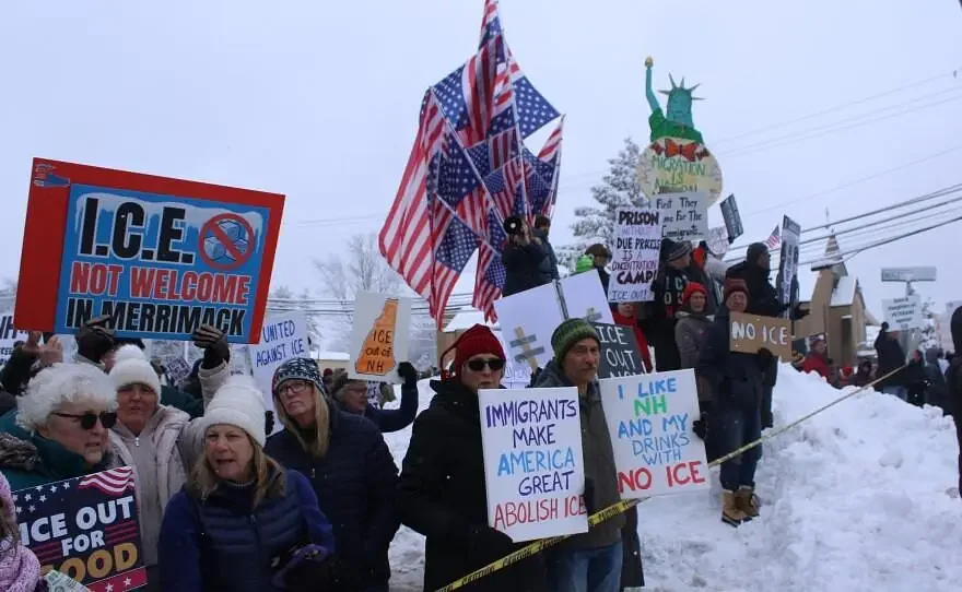 ‘Put sand in the gears': Protesters speak out against planned Merrimack ICE facility